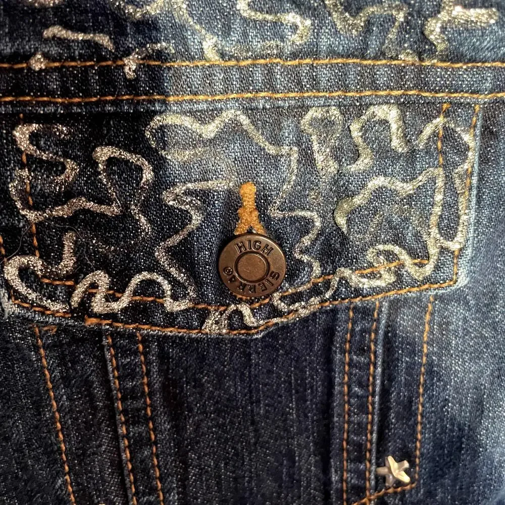 SKU 1568 High Sierra Blue Jean Bling Jacket teen XL 16 Womens Small